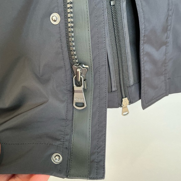 Pajar Canada Rain Coat with Hood Thumbhole Packable Water Resistant in Black - Picture 6 of 14